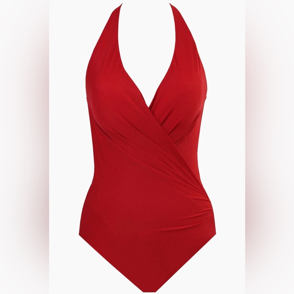 Miraclesuit Wrapsody One Piece Cayenne Red - Picture 3 of 12